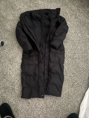 lululemon athletica Black Long Puffer Coat